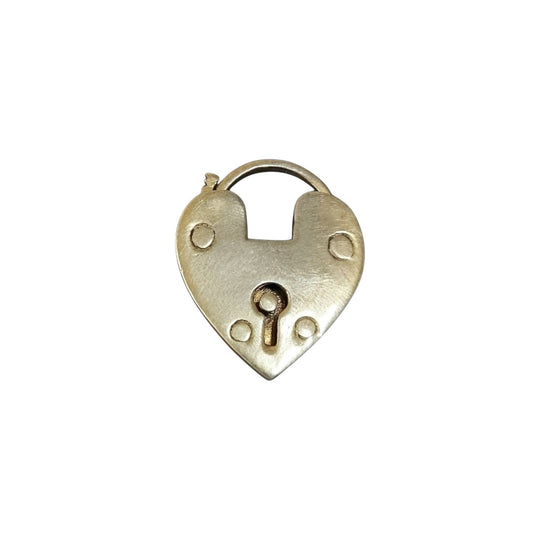 Gold Dipped Victorian Antique Style Heart Pad Lock, XL