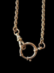 Gold Filled Watch Chain, XL Spring Ring Clip & Dog Clip