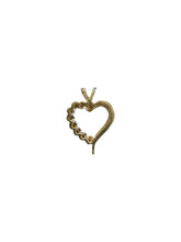 14k Gold Heart with Diamond Accent  Charm