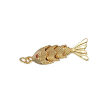 14K Gold Plated CZ Fish Charm
