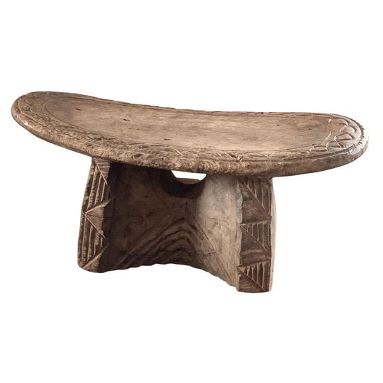 Bamileke, Cameroon Grassfields Low Oval Stool