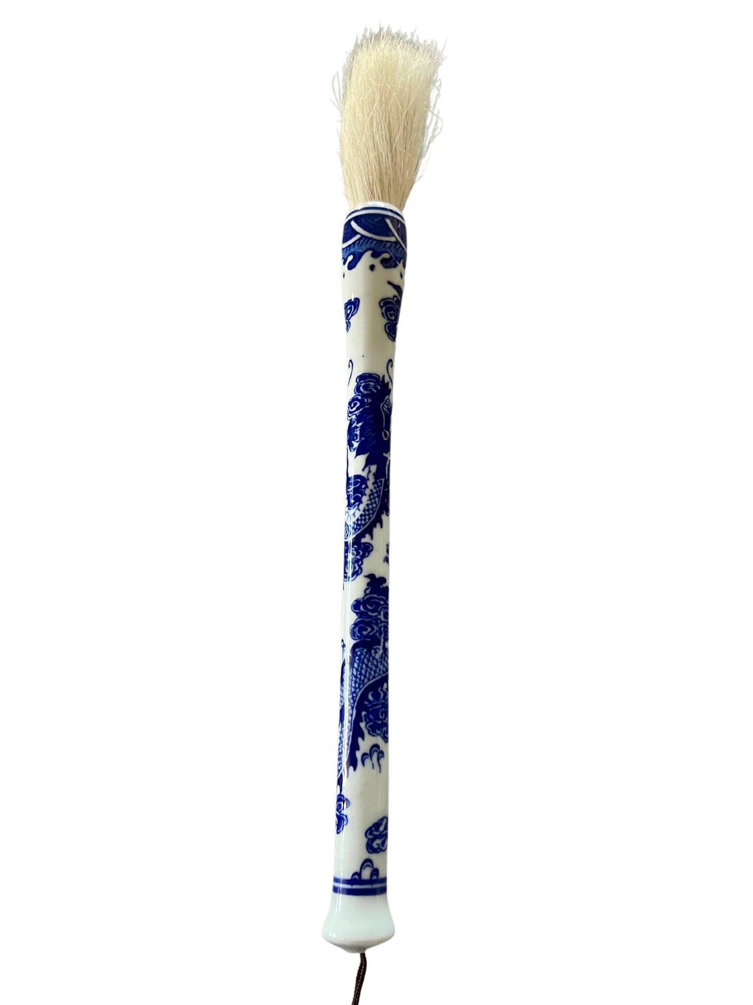 Calligraphy Brush, Blue and White Porcelain Dragon – Luxe Curations