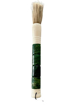 Calligraphy Brush, Dark Green Marble Archer's Rings, Large