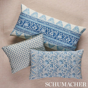 Schumacher Foxglove Indoor/ Outdoor Pillow, Indigo