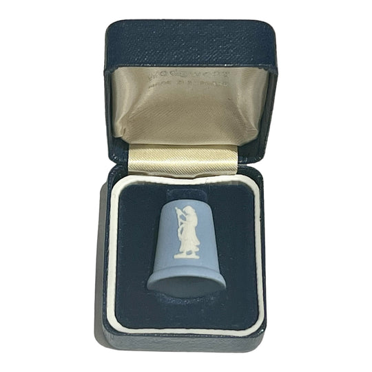 Rare Vintage Blue Jasperware Wedgwood Thimble