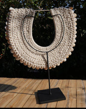 Papua Macrame Collar Tribal Necklace on Stand