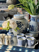 Floral Chinoiserie Cachepots from Luxe Curations placed with decor