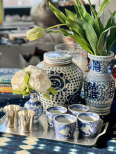 The Luxe Curations Chinoiserie Foliage Cachepots as decoration