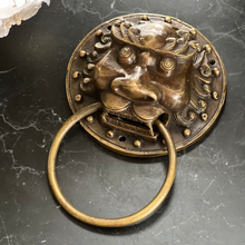 Brass Foo Dog Door Knocker, Small