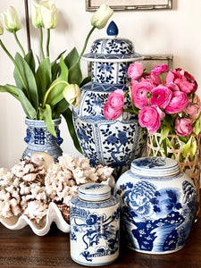 Porcelain Peony Jar from Luxe Curations with decor