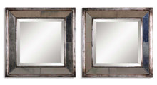 Beveled Square Mirror, Antiqued