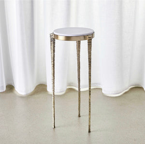 Tapered Leg Drinks Table, Gold