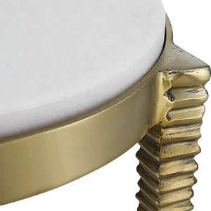 Tapered Leg Drinks Table, Gold