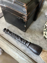 Vintage Calligraphy Brush, Hand Carved Wooden Dragon, LG
