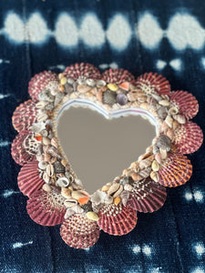 Petite Seashell Heart Mirror