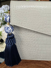 Blue & White Double Happiness Chinoiserie Chic Tassel, Double