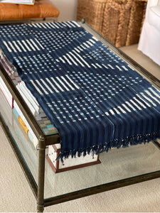 Burkina Faso Indigo Mudcloth Runner / Scarf