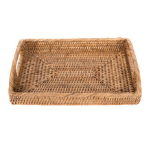 Rattan Rectangular Vanity Tray With Handles