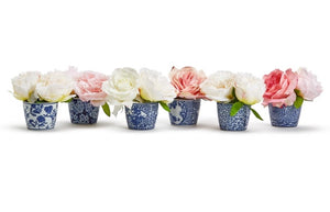 Luxe Curations Chinoiserie Cachepots with flowers