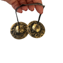 Tingsha Ritual Cymbals with Dragon Motif
