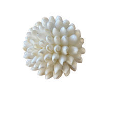 3" White Bubble Shell Ball Ornament