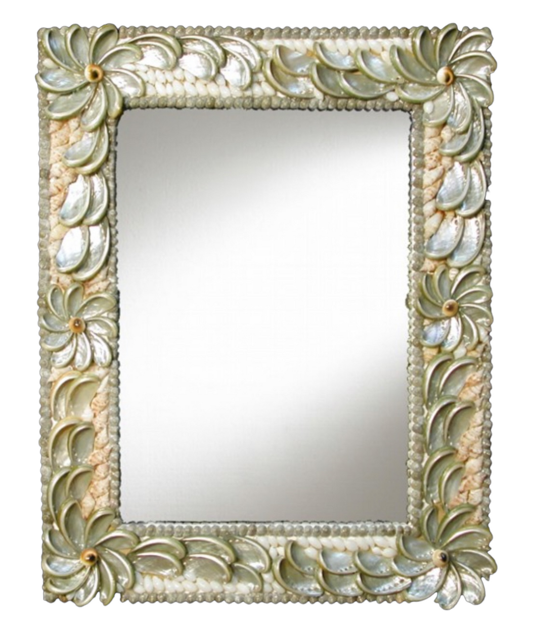 Rectangle Seashell Mirror 19