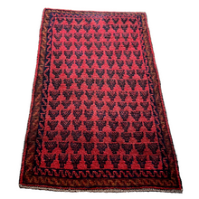 Persian Balouch Rug, Navy & Red