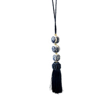 Blue & White Chinoiserie Chic Double Happiness Tassel, Triple