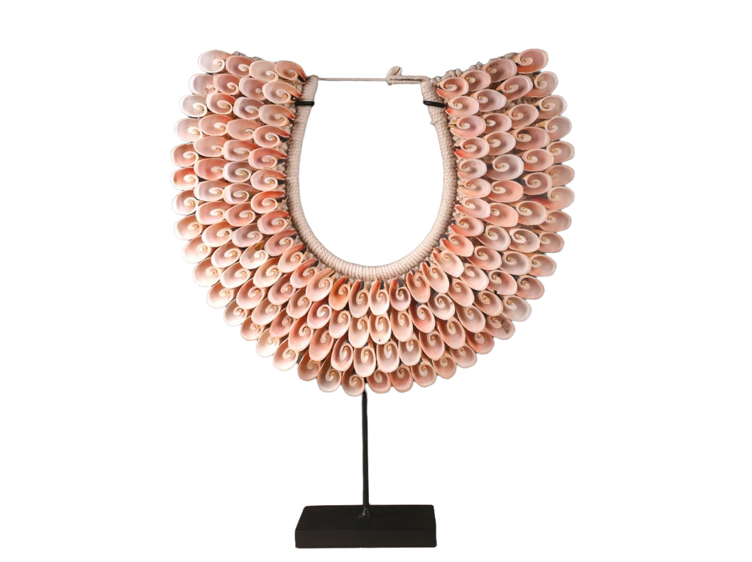 Papua Macrame Collar Tribal Necklace on Stand