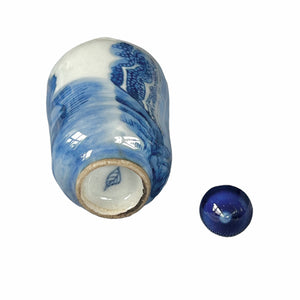 Antique Blue and White Porcelain Snuff Bottle