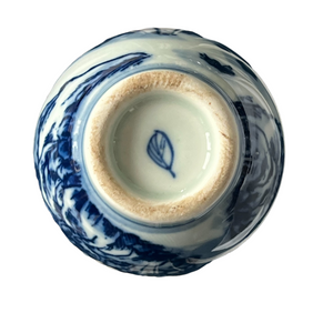 Blue and White Chinoiserie Bud Vase