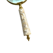 Mother of Pearl and Brass Magnifying Glass