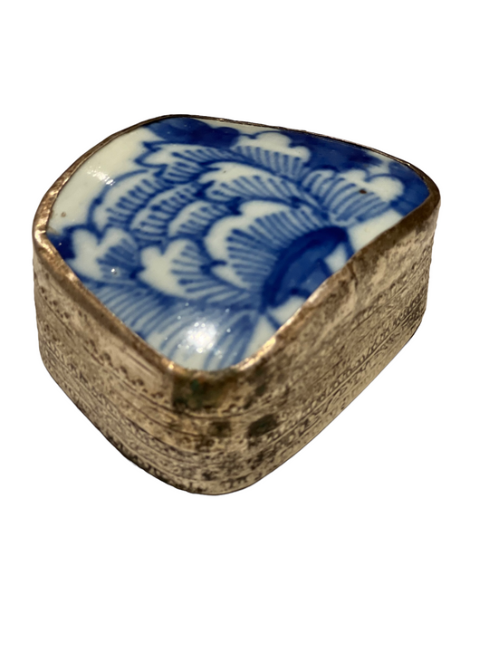 Chinoiserie Porcelain Shard Box, One of A Kind