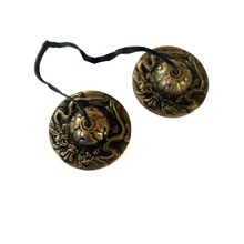 Tingsha Ritual Cymbals with Dragon Motif