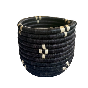 Handwoven African Drum Basket, Medium