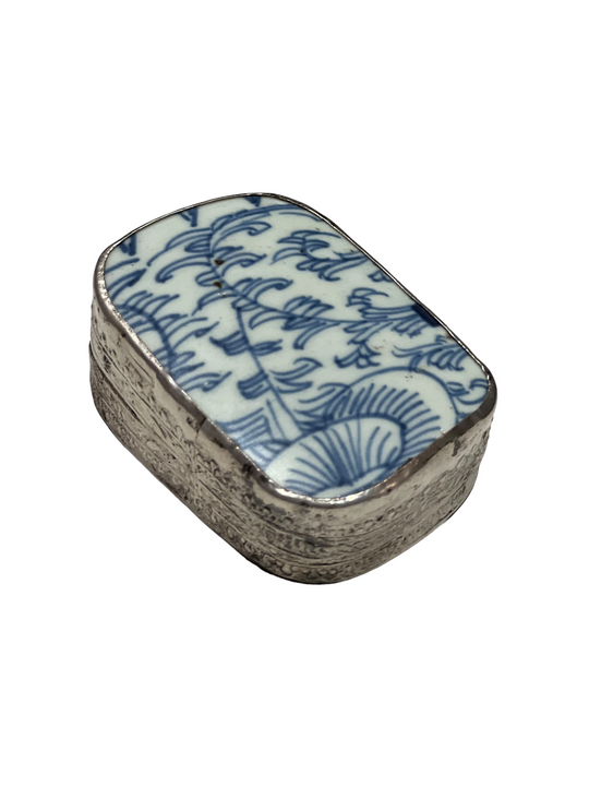 Chinoiserie Porcelain Shard Box, One of A Kind