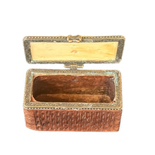 Chinese Carved Bone and Ink Trinket Box, Rabbit Motif
