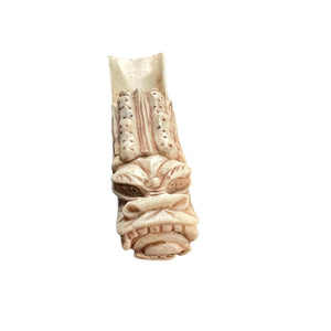 Chinese Carved Bone Apple Corer, Dragon Motif 18th Century