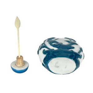 White Glass with Turquoise Overlay Snuff Bottle