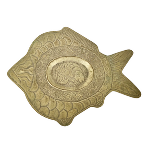 Fish Tray Vintage Silver Alloy