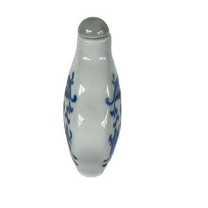 White Porcelain Transferware Snuff Bottle