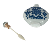 White Porcelain Transferware Snuff Bottle