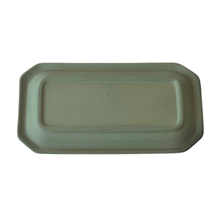 Vintage Teal Green Jasperware Wedgwood Tray, Shell Motif