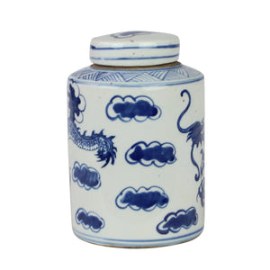 Antique reproduction of a porcelain tea jar