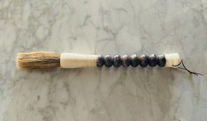 Calligraphy Brush, Purple Jade Abacus Beads, Medium