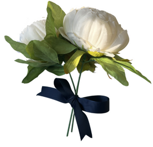 White Silk Peony Bouquet from Luxe Curations