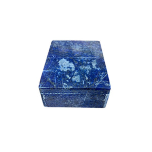 Vintage Lapis Lazuli Rectangle Keepsake Box