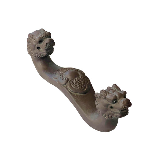 Vintage Purple Sand Dragon Calligraphy Brush Holder