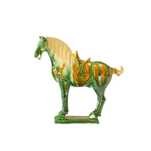 Tang Dynasty Green Glazed Ceramic Horse Statue