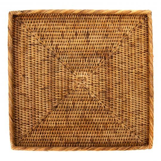 Rattan Square Flat Tray